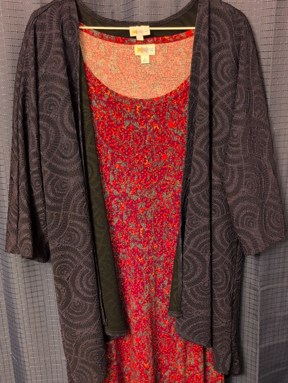 Like New Kimono Jacket LuLaRoe Textured Black Medium